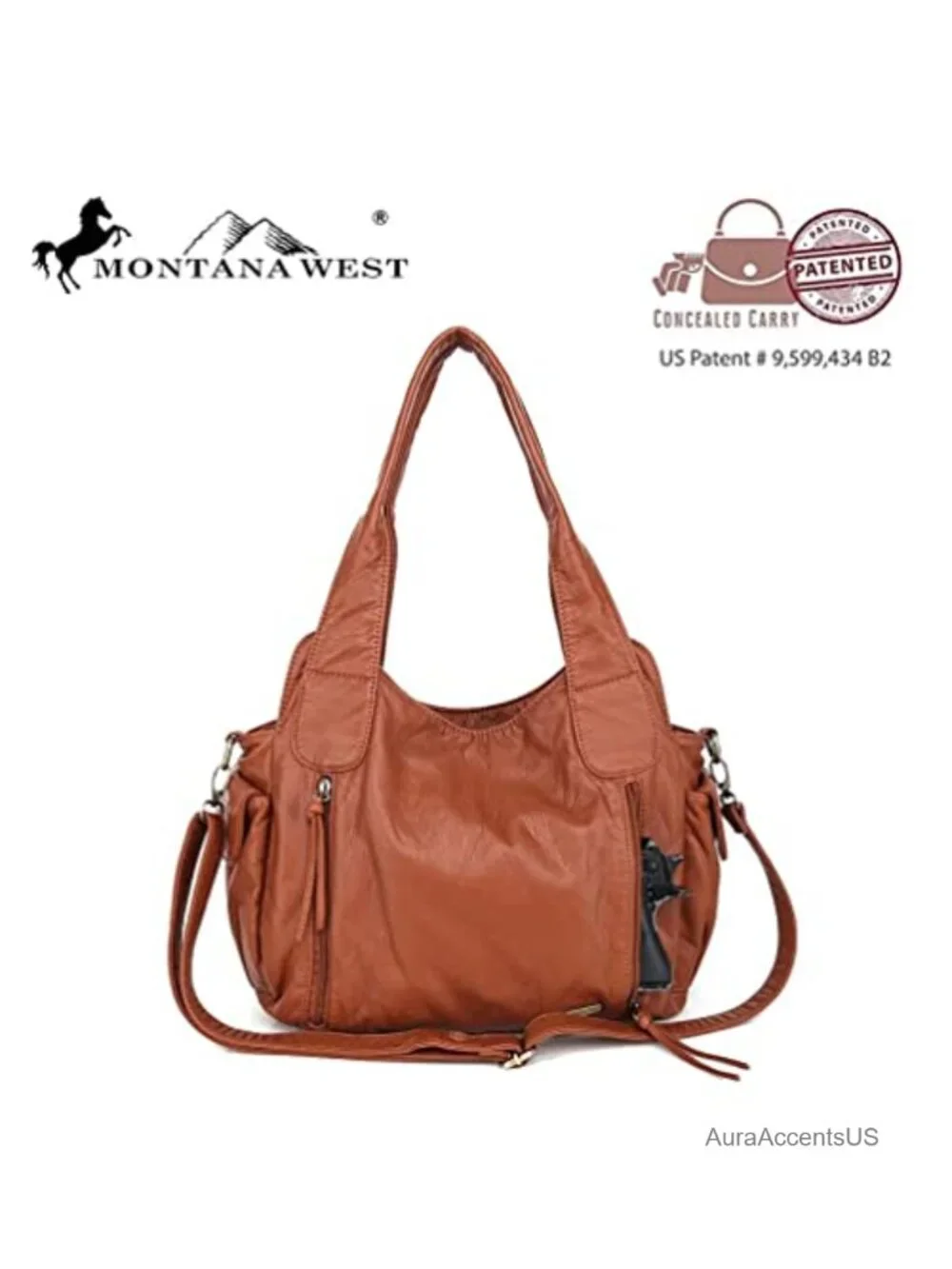 Y2K Hobo Bag Women Washed Leather Purse Crossbody Strap Roomy Handbag